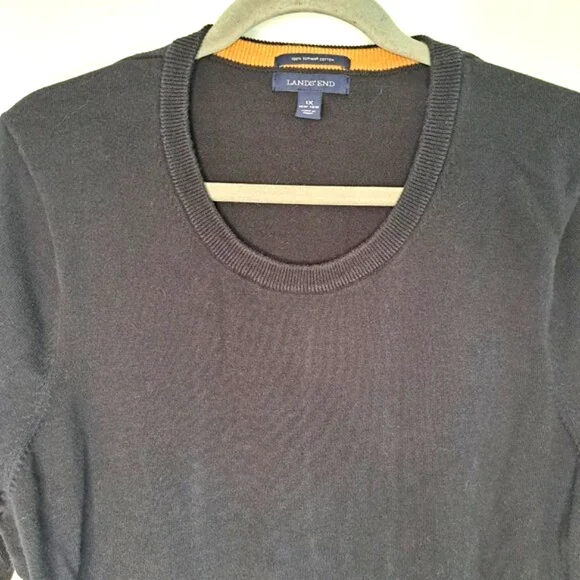 Lands' End Half Sleeve Supima Cotton Pullover Sweatshirt Plus Size 1X - Picture 3 of 5